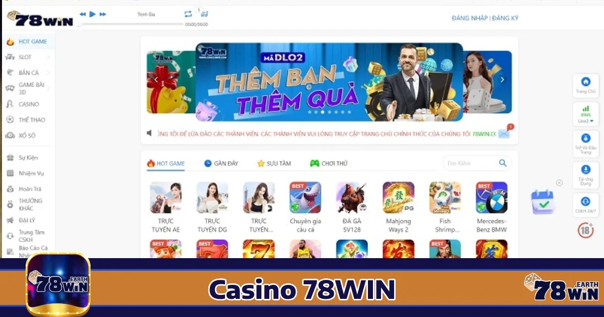 Casino 78win 5 Hướng dẫn tham gia Casino 78win